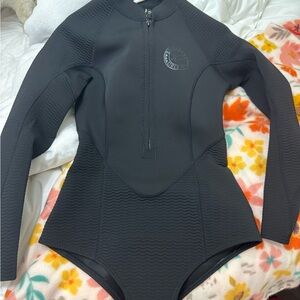 Billabong Black One Piece Long Sleeve Swimsuit